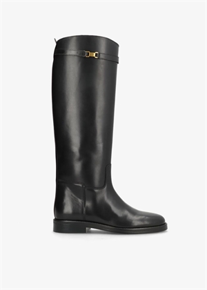 Equestra long leather boot Sort Phenumb 